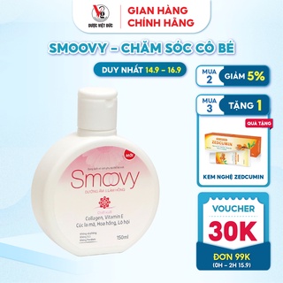 Combo 3 dung dịch vệ sinh phụ nữ Smoovy giảm ngứa khử mùi và làm hồng vùng kín (150ml/chai)