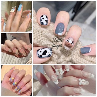 Bộ 24 móng tay giả trang trí nghệ thuật DIY / móng tay giả kim cương