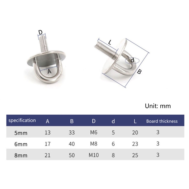 Móc Dập Ghim Hình Chữ U Bằng Thép Không Gỉ 304 Cho Tàu Thuyền