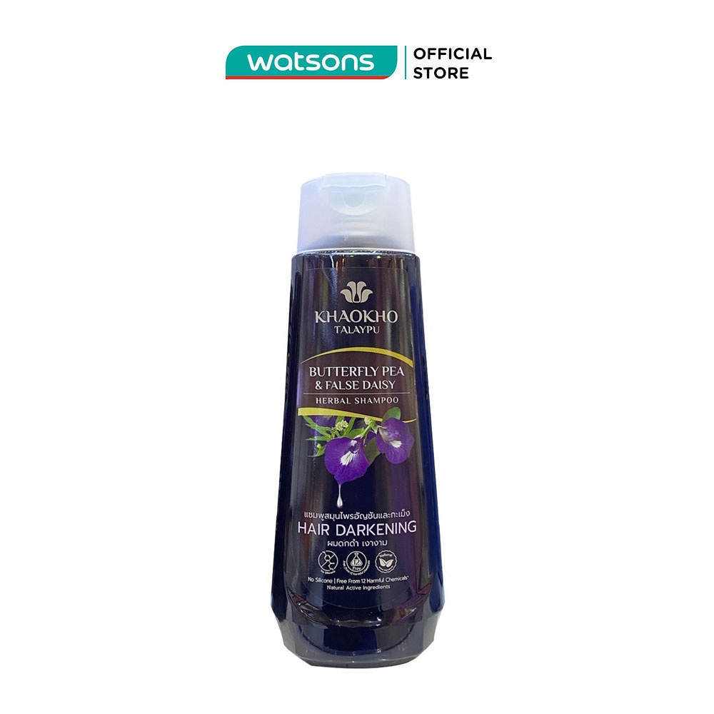 Dầu Gội Thảo Dược Khaokho Talaypu Hoa Đậu Biếc Và Hàn Liên Thảo 330ml