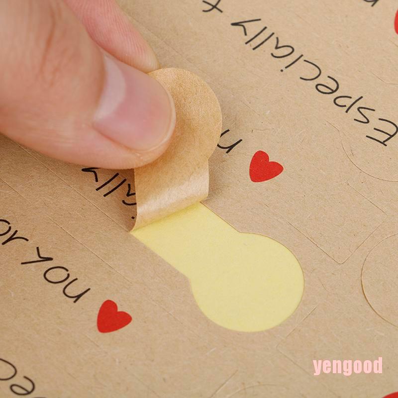 Set 100 Sticker Giấy Kraft In Chữ Best For You To Trang Trí