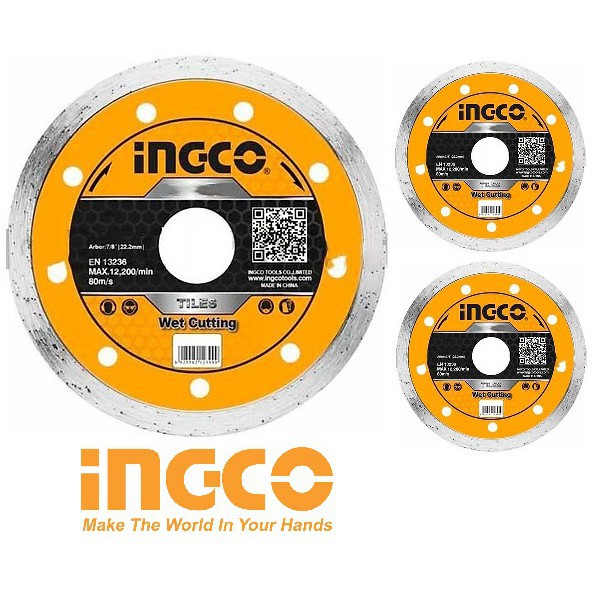 [INGCO] INGCO Bộ 3 đĩa cắt gạch ướt 125mm 5inch Wet Cutting DMD021252M