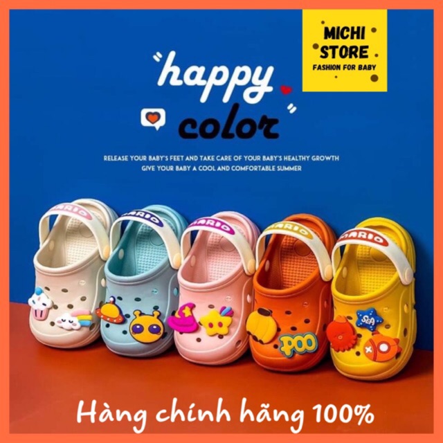 Dép sục đại dương MARIO gắn sticker siêu ngộ nghĩnh và đáng yêu cho bé trai và bé ươn