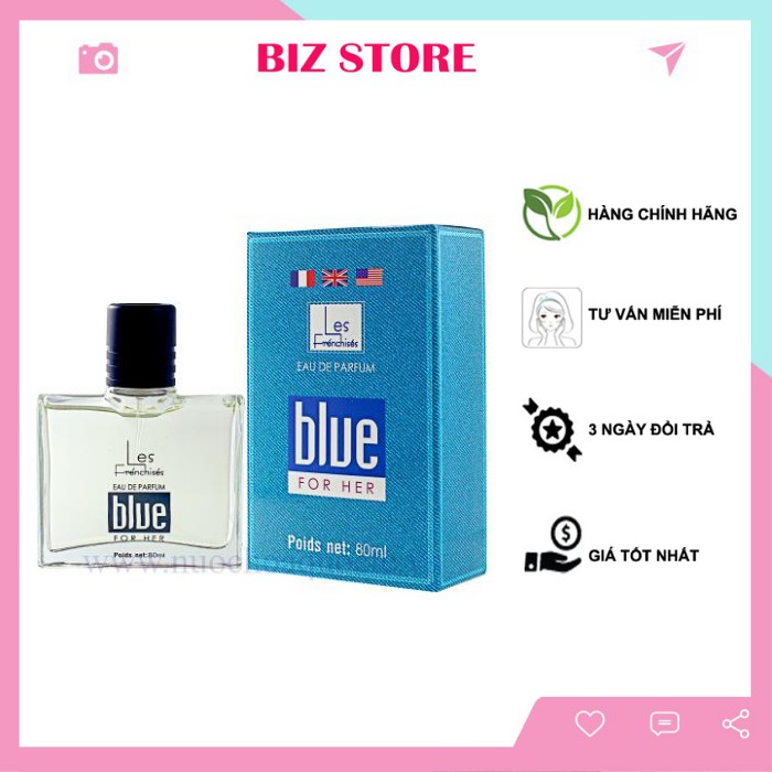 Nước hoa Nam Les Frénchisés Blue cao cấp 80ml chính hãng