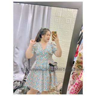 Đầm hoa cổ v ảnh thật 100%