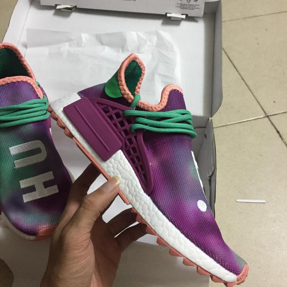 [Chính Hãng] Giày Adidas Human race( holo tím loang- fullbox) . 2020 new HOT