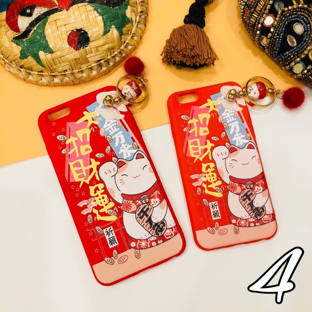 Ốp lưng mèo thần tài - mèo may mắn Ip 6 6plus 7 7plus X
