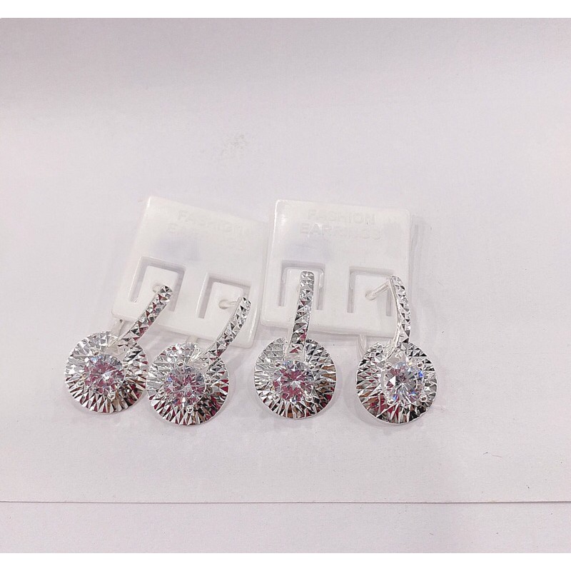 Khuyên tai tròn đính sát tai sang xịn mịn bạc chuẩn đẹp NGỌC MẬU