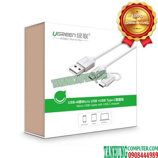 CÁP USB-A SANG MICRO USB VÀ USB-C UGREEN 20873