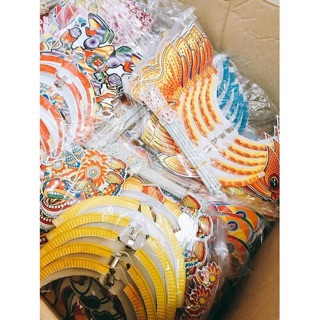 Combo 50/100 cái Lồng Đèn Trung Thu Giấy Xếp Các Loại Nhiều Size Đa Dạng Mẫu Đẹp Giá Rẻ