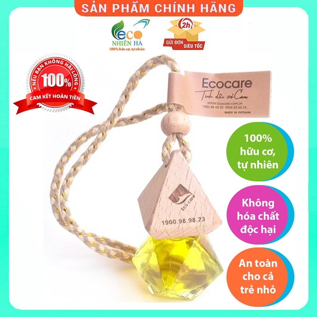 Tinh dầu ECOCARE 7ml cam, tinh dầu thơm phòng, treo xe giúp sát khuẩn, khử mùi hôi