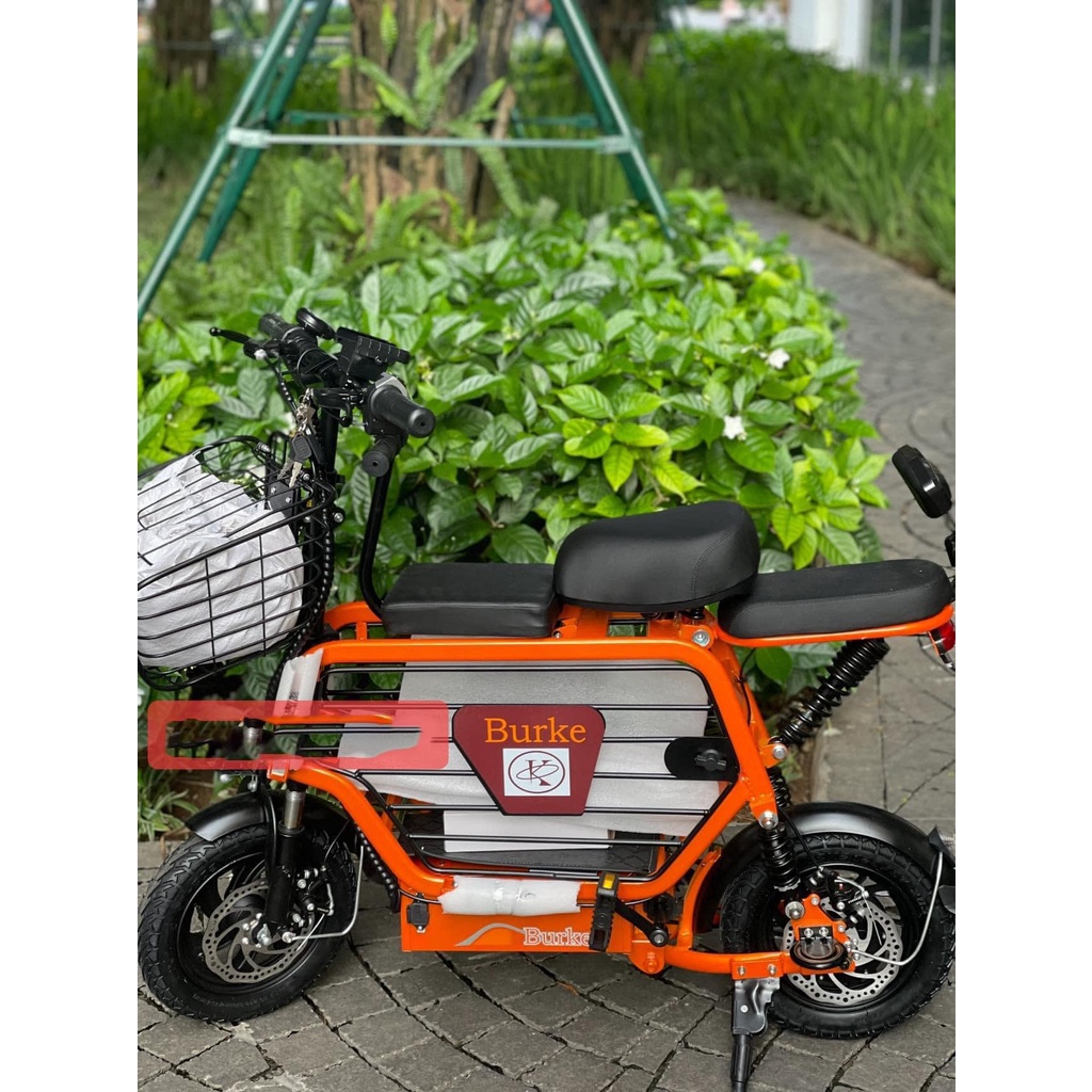 Xe điện Mini Burke - 50-60km 1 lần sạc 350W - Pin 48V 15Ah - Vận tốc tối đa 25-38km/h xe đạp điện Mini Burke