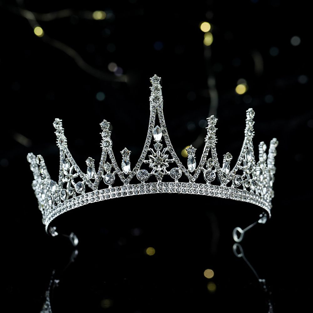 Băng Đô Cài Tóc Hình Vương Miện Công Chúa Nhiều Màu Sang Trọng Cổ Điển Cho Nữ