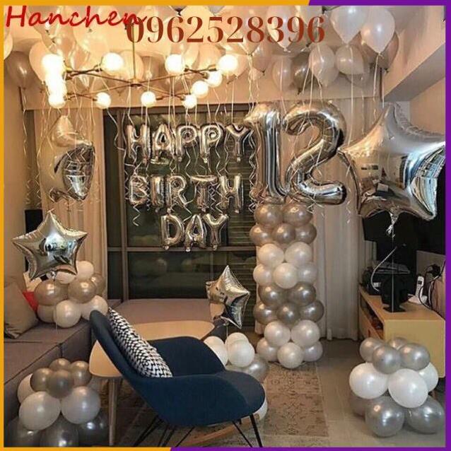 Set 10 Bong bóng nhũ Thái Lan 32cm (12&quot;)