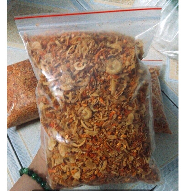 Muối trộn tôm, ruốc, hành phi