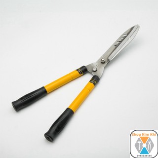 Kéo cắt tỉa hàng rào, cây cỏ lưỡi thép cán vàng tăng giảm chiều dài