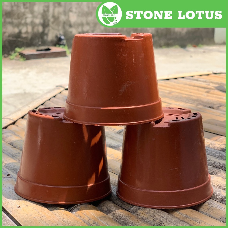 Chậu Nhựa Tròn Màu Đỏ Đất Nung Nhiều Size Trồng Sen Đá Xương Rồng Cây Cảnh Mini