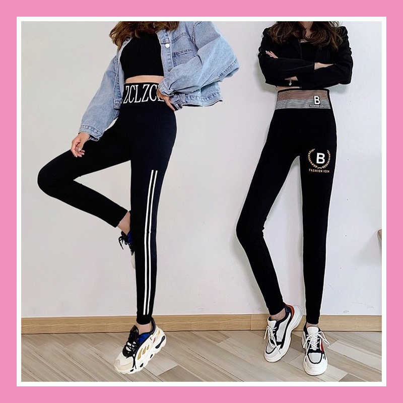 Quần legging nữ lưng cao dáng thể thao tập gym yoga co giãn 4 chiều phong cách khỏe khoắn trẻ trung năng động QD06