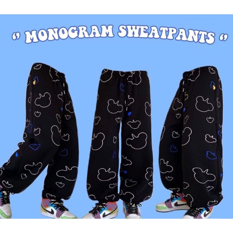 (chính hãng) quần uncover monogram đen