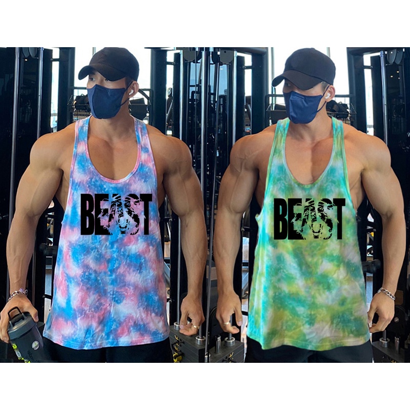 Áo Thun Ba Lỗ Lưới Họa Tiết Rằn Ri Thoáng Khí Thời Trang Mùa Hè Mới Cho Nam Tập Thể Thao