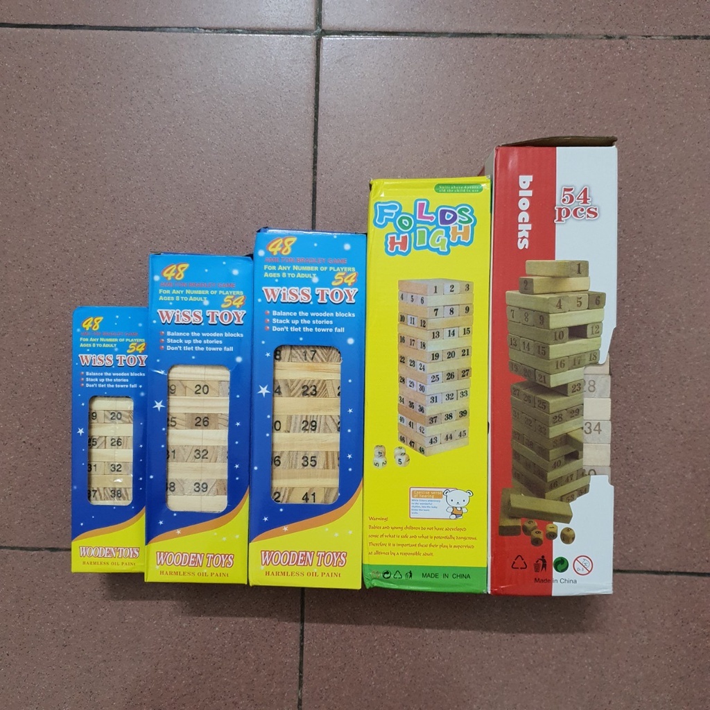 Đồ Chơi Rút Gỗ Cho Bé 54 Thanh - 48 Thanh
