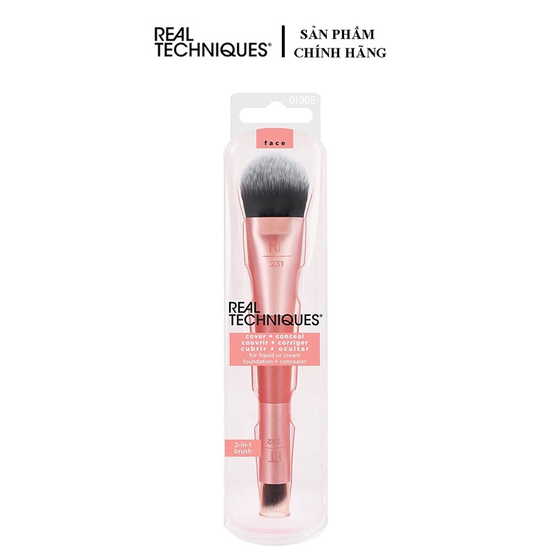 Cọ Đánh Nền Và Che Khuyết Điểm REAL TECHNIQUES Cover & Conceal Dual Ended Brush