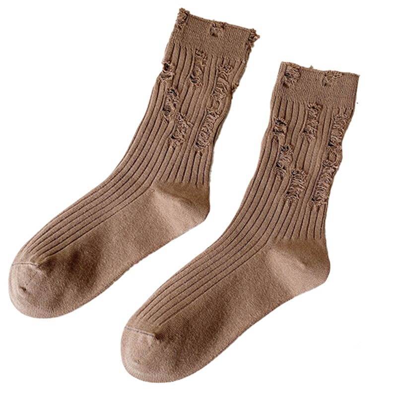 Xiangbao Vớ Cotton Cổ Cao Đến Mắt Cá Màu Trơn Dễ Thương Cho Nữ