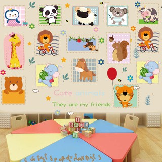 Decal dán tường ô thú ngộ nghĩnh