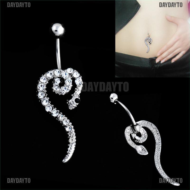 [DAYDAYTO] Khuyên Rốn Hình Rắn Bằng Bạc Thời Trang Cho Nữ