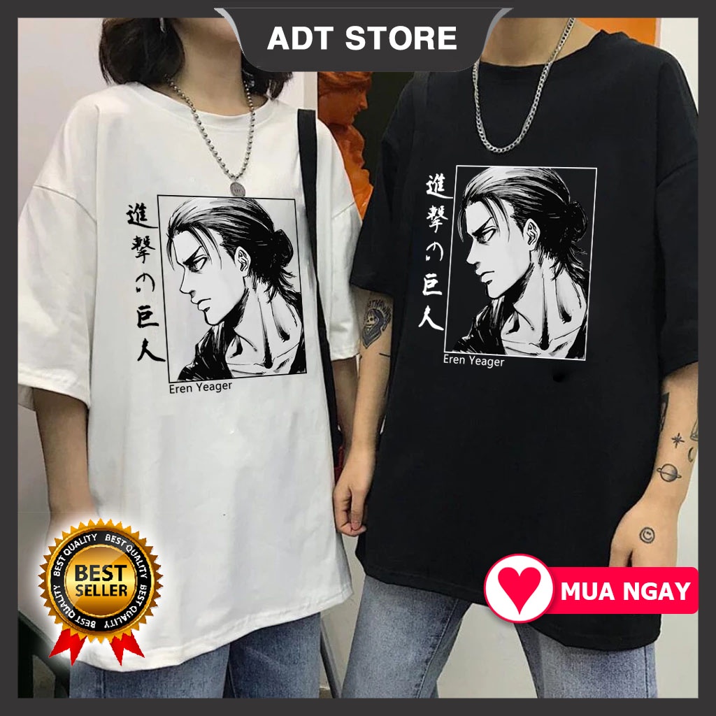 HOT🔥 Áo Phông  Attack on Titan anime manga Shingeki No Kyojin Eren Yeager mẫu mới cực chât