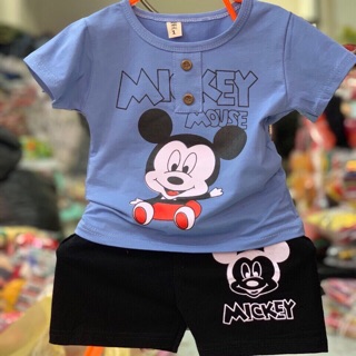 Bộ cotton quảng châu in hình mickey bmk039554