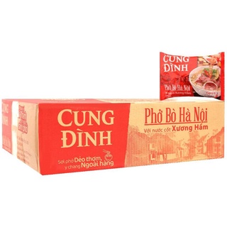 Thùng 30 gói phở Cung Đình vị bò, gà