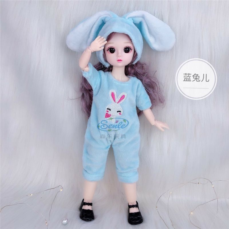Búp Bê Barbie BJD 3D Cao 30cm - Thỏ Xinh Xắn - Khớp Linh Hoạt