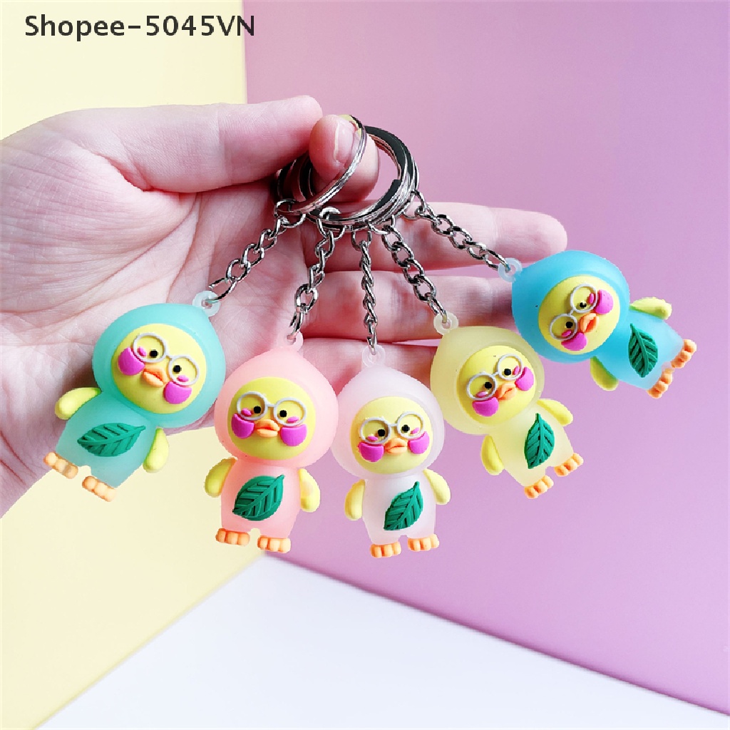 Móc Khóa Hình Vịt Doodle Màu Sắc Ngọt Ngào Dễ Thương