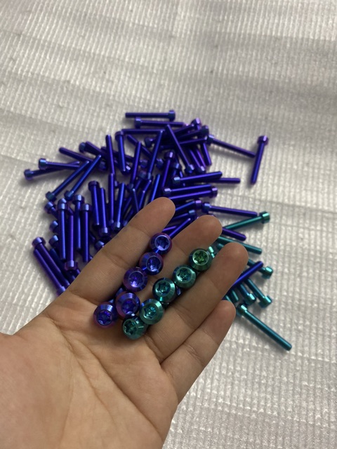 Ốc titan Gr5 dài 6li4p gắn gù,gác chân,lốc máy....