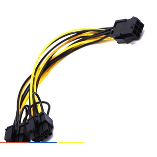 Sale 70% Cáp mở rộng cáp đầu nối 6 chân cho card màn hình 6 chân sang Kép 8 chân (6 chân + 2 chân) (Giá gốc 26.000 đ)
