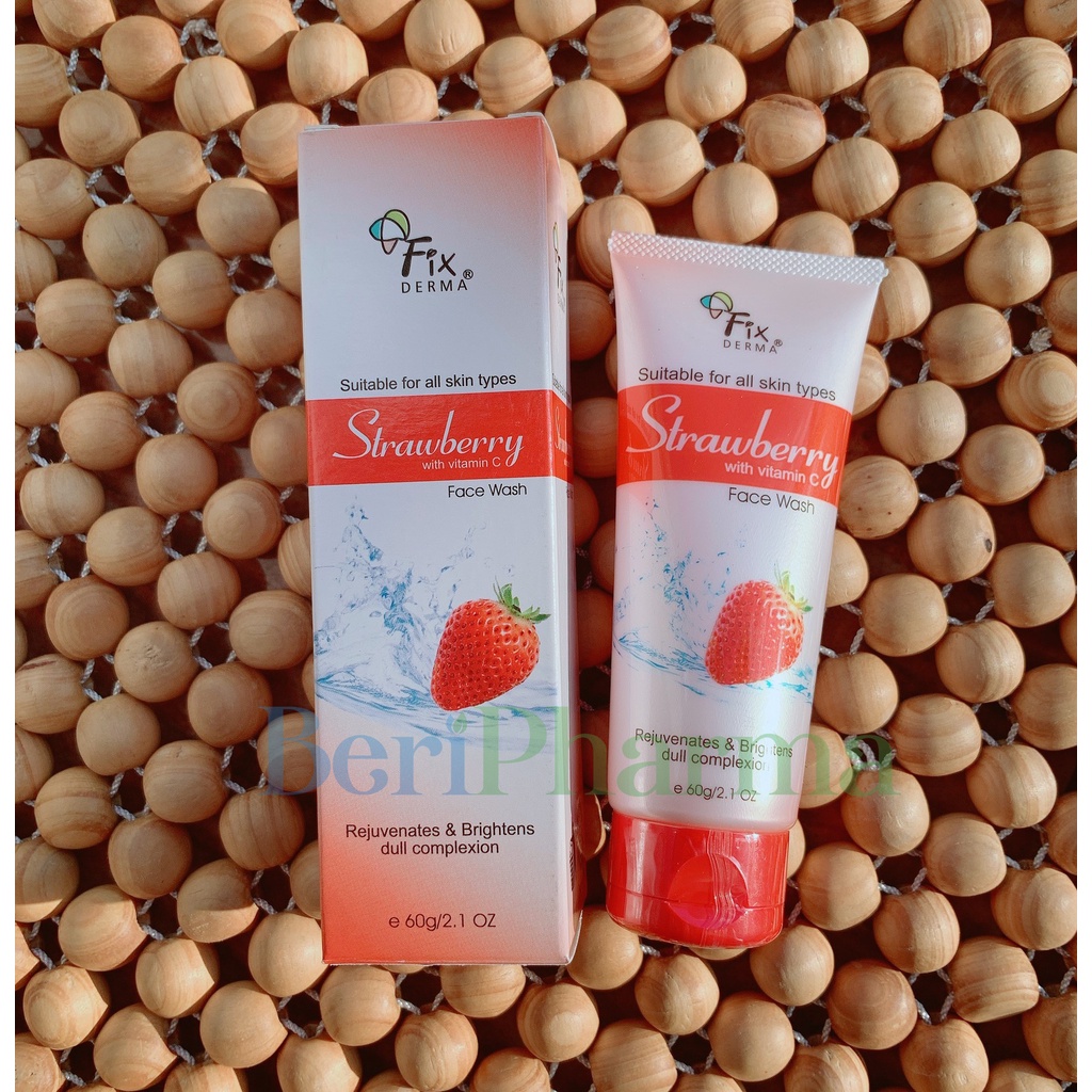 Fixderma Sữa Rửa Mặt Trẻ Hóa Da Strawberry Face Wash 60g