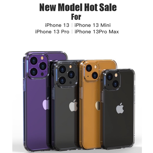 Ốp điện thoại kính cường lực cứng màu trong suốt cho IPHONE 13 12 MINI 11 PRO MAX X XS MAX 7 8 PLUS SE20 | BigBuy360 - bigbuy360.vn