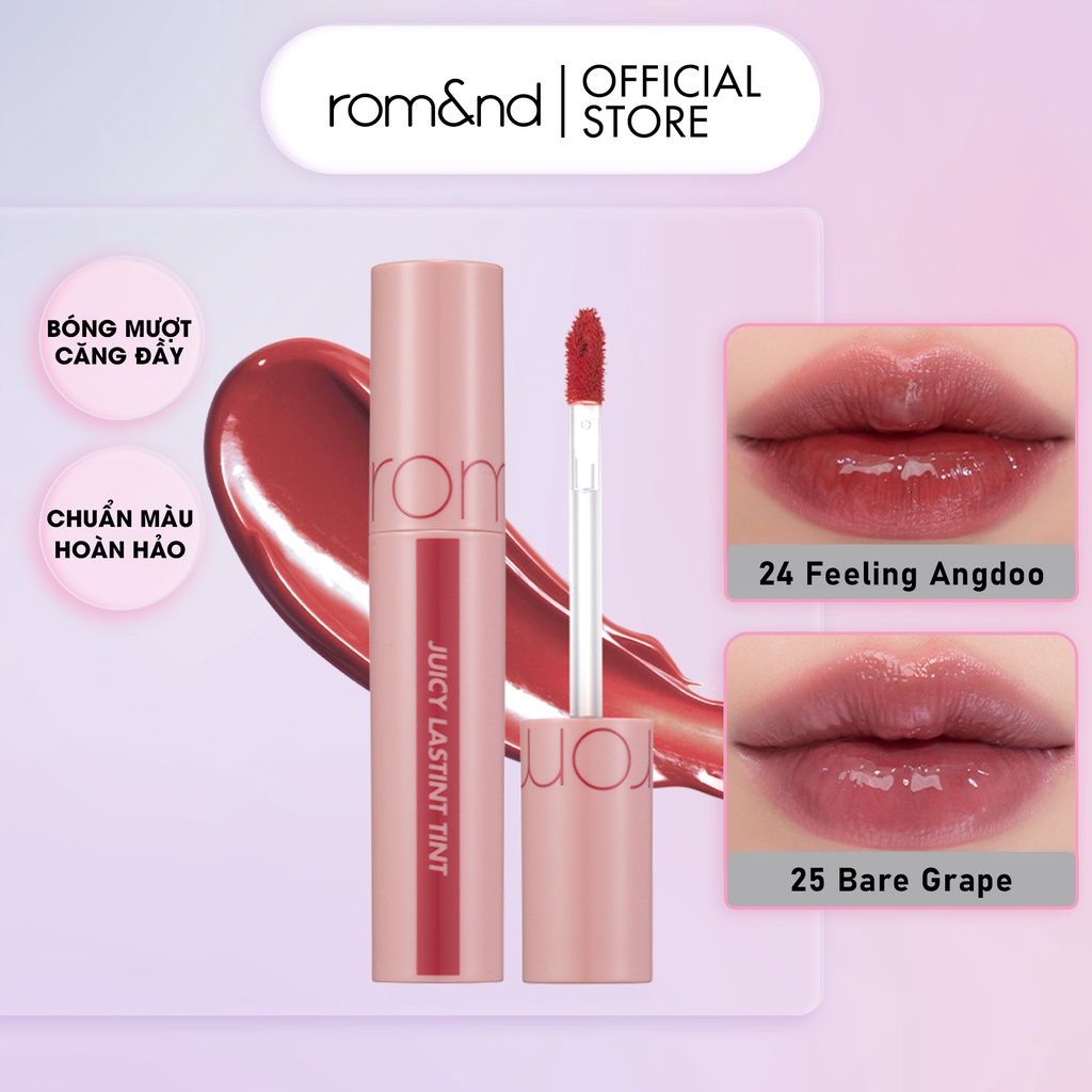 [Rom&nd] [Màu 22-25] Son Tint lì cho môi căng mọng Hàn Quốc Romand Juicy Lasting Tint Ripe Fruit 5.5g