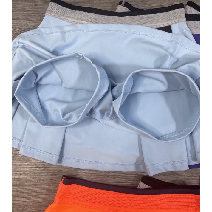 Váy tennis xếp ly 2 lớp có túi trong thể thao gym yoga Tennis vải poly 2 da siêu cao sang xịn mịn