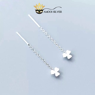Bông tai bạc S925 cỏ 3 lá - Amooi Silver AB16