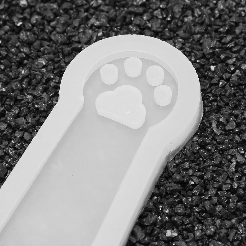 Khuôn Silicone Làm Đánh Dấu Sách Hình Chân Mèo