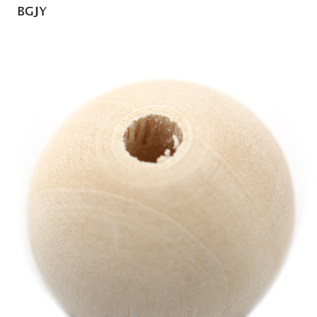 BGJY Round Wood Spacer Bead Natural Unpainted Wooden Ball Beads DIY Craft Jewelry NEW
