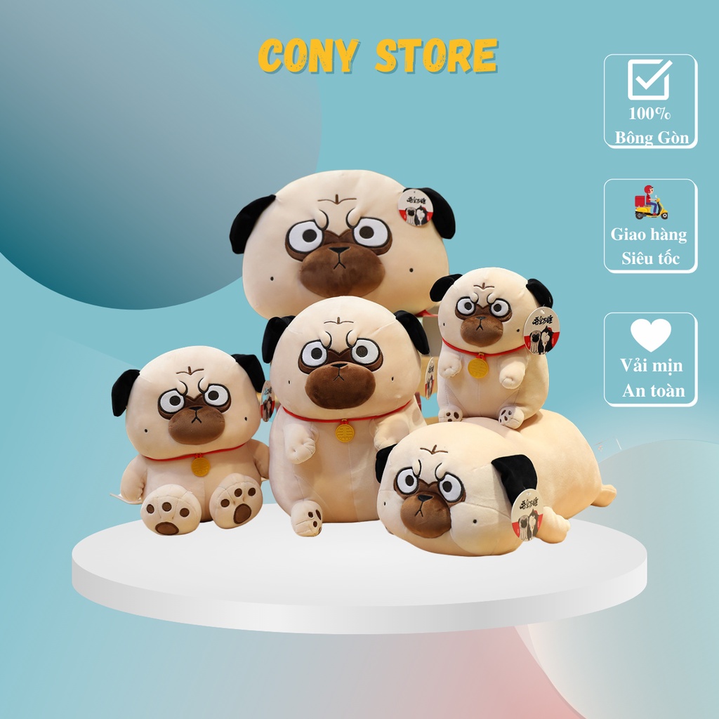 Thú nhồi bông chó bông mặt xệ Pug ngộ nghĩnh cao cấp - CONY