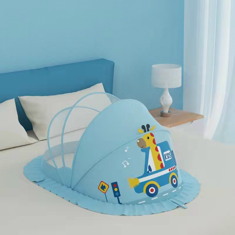 Màn chụp tự bung cho bé, Mùng chụp gấp gọn xếp thông minh có chắn sáng hình thú Thị Nắng Store