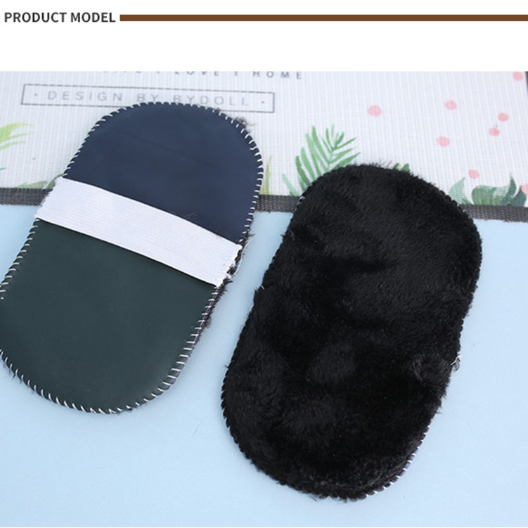 Găng tay khăn lông mềm chải lông lau sạch đánh bóng giày da  thiết kế dây đeo tiện lợi dễ dàng sử dụng Chammart