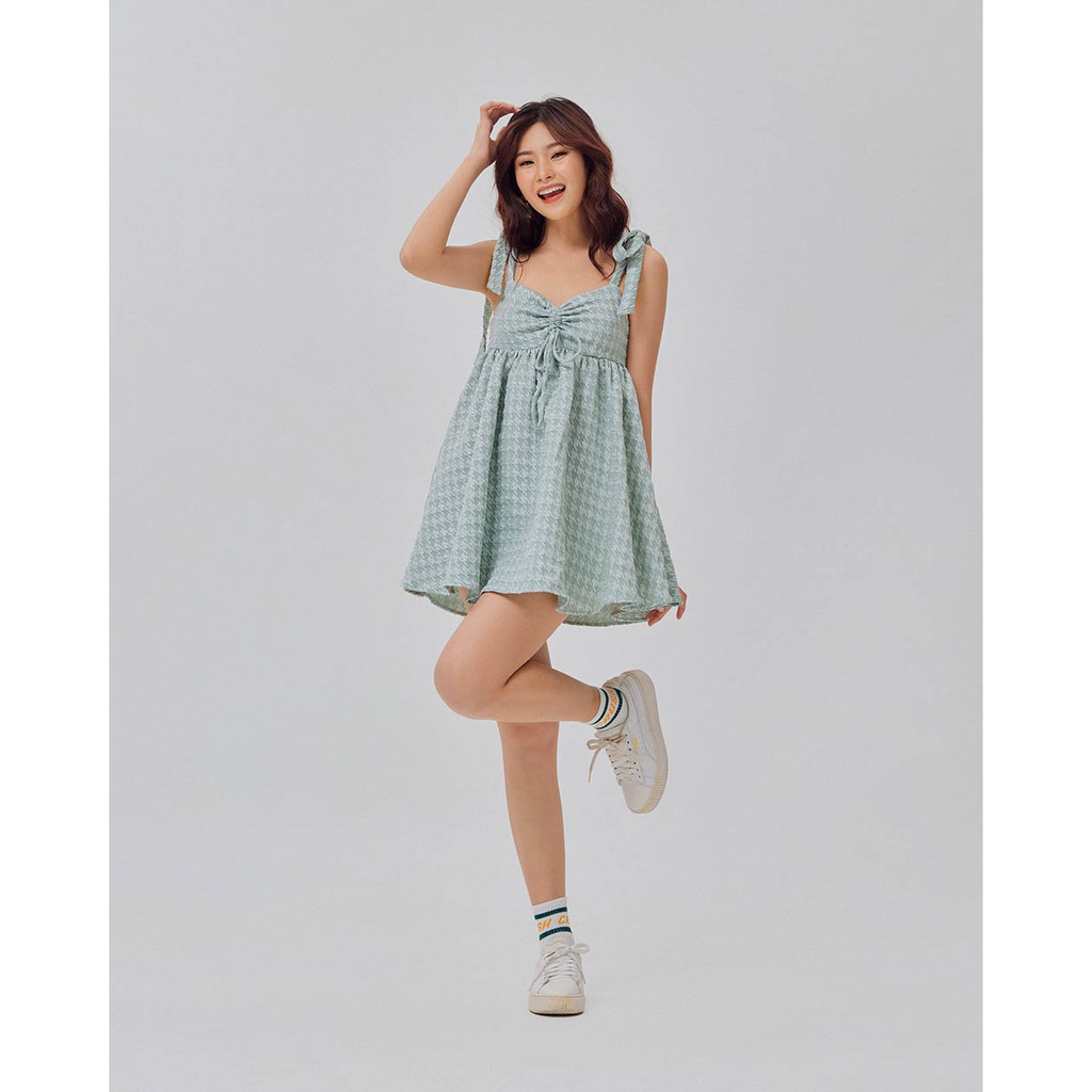 Đầm hai dây Shebyshj rút dây ngực màu xanh mint - Runa Dress | BigBuy360 - bigbuy360.vn
