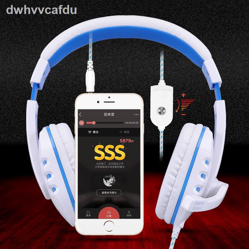 Điện thoại di động phổ hát quốc gia K song tai nghe có dây ghi âm trầm nặng chuyên dụng micrô