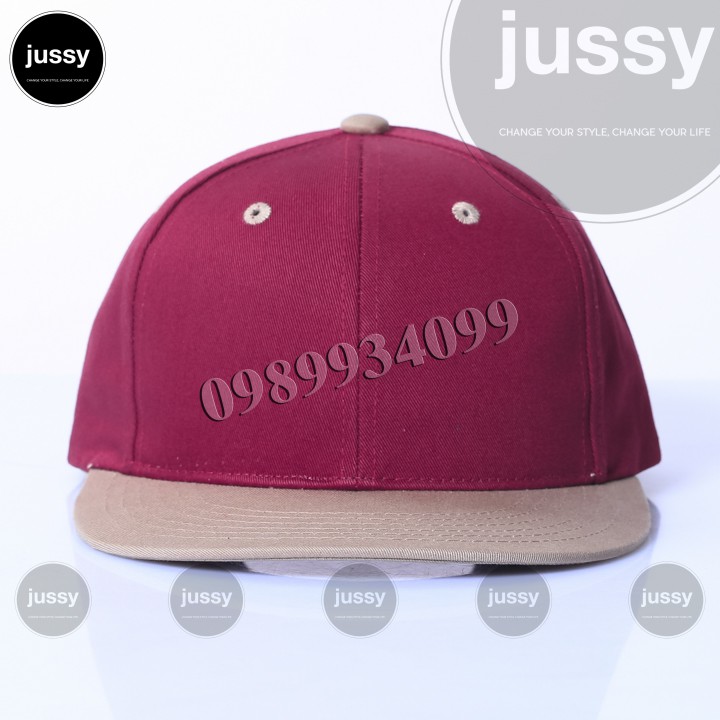 Mũ Snapback Đỏ Trơn Phối Kết Vàng Kaki Nổi Bật