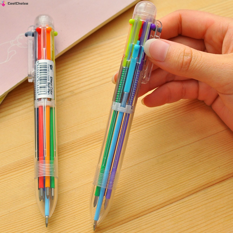 Bút Bi 6 Trong 1 6 Trong 1 Có Thể Thu Gọn Tiện Dụng Cho Học Sinh/Văn Phòng